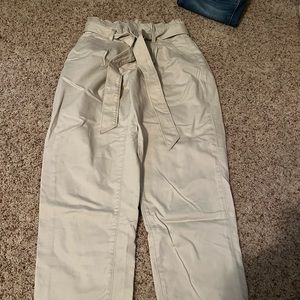 NWOT loft high waisted tie pants. Size 4